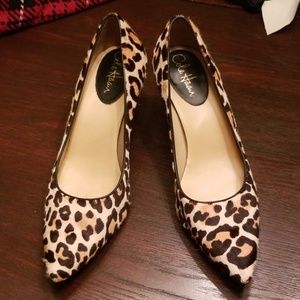 Cole Haan leopard calf hair heels pumps